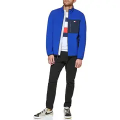 TOMMY HILFIGER - Chaqueta azul softshell con logo