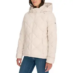 TOMMY HILFIGER - Chaqueta Beige Con Capota Para Mujer