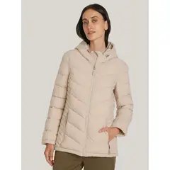 TOMMY HILFIGER - Chaqueta Beige Plegable Acolchada
