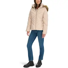 TOMMY HILFIGER - Chaqueta Beige acolchada con capota