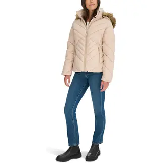 TOMMY HILFIGER - Chaqueta Beige acolchada con capota