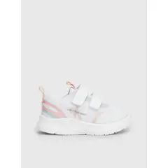 CALVIN KLEIN - Tenis blanco deportivos para niña con velcro
