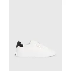 CALVIN KLEIN - Tenis blanco vulcanizado de cuero