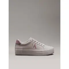 CALVIN KLEIN - Tenis rosado de plataforma de cuero