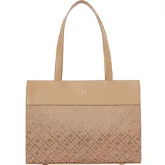TOMMY HILFIGER - Bolso beige Im latam jacquard Tote