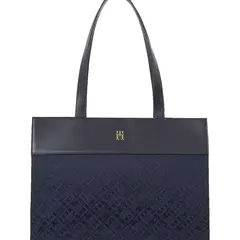 TOMMY HILFIGER - Bolso azul Im latam jacquard Tote