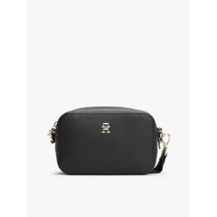 TOMMY HILFIGER - Bolso negro con monograma TH