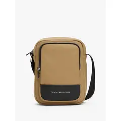 TOMMY HILFIGER - Bolso beige reporter TH Business con logo metálico