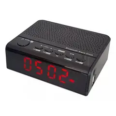 GENERICO - Radio Reloj Despertador Digital Usb Bluetooth ¡Vision Nocturna