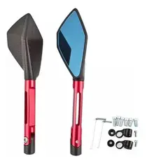 GENERICO - Espejos Tipo Rizoma 5 Puntas Universal Rojo - Omi