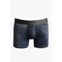 KOAJ - Bóxer brief-medio azul intenso estampado con elástico Hombre
