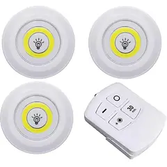 GENERICO - Lámparas Luz Led X3 Portátil Inalámbricas Adhesivas + Control