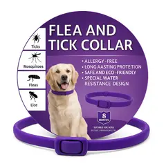 GENERICO - Collar Antipulgas Perros Garrapata Lavable Graduable Mascota
