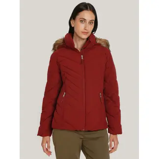 TOMMY HILFIGER - Chaqueta roja acolchada con capota