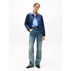 TOMMY HILFIGER - Chaqueta azul acolchada plegable con relleno