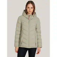 TOMMY HILFIGER - Chaqueta Verde Plegable Acolchada