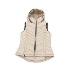 TOMMY HILFIGER - Chaleco negro Acolchado con capota