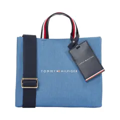 TOMMY HILFIGER - Bolso azul shopper tote denim