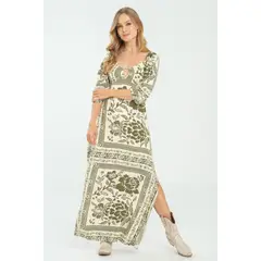 RAGGED - Vestido allyson Verde militar