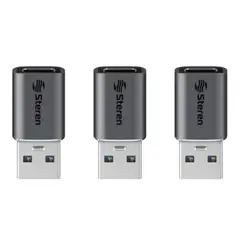 STEREN - 3 ADAPTADORES JACK USB C A PLUG USB 3.0 / USB-4705-3