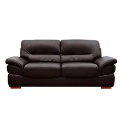 SOFA MARKET - Sofa Byron 2 Puestos Ecocuero Cafe