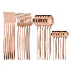 GENERAL - SET CUBIERTOS 24 PCS DE LUJO COLOR PALO DE ROSA