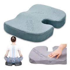 GENERICO - Cojin Lumbar Espuma Memoria Viscoelastica Para Asiento Silla