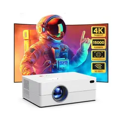 GENERICO - Mini Proyector Con Wifi Y Bluetooth Compatible 4k 15000l