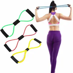 GENERICO - Banda Elástica Resistencia Forma 8 Ejercitador Yoga Pilates.