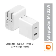 XIAOMI - Cargador Mi 33W Type-A + Type-C Blanco