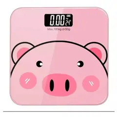 GENERICO - Bascula Digital Pesa Recargable Con Lindo Diseño De Cerdito