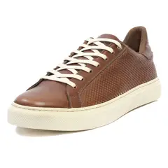 VIAR - Tenis Cuero Hombre Tomy Café