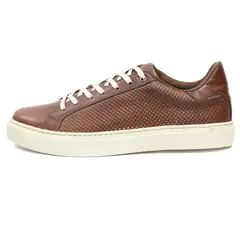 VIAR - Tenis Cuero Hombre Tomy Café