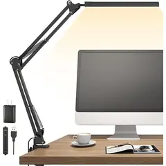GENERICO - Lampara Led De Escritorio 14w Brazo Oscilante 30 Modos D Luz