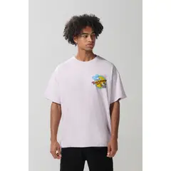 KOAJ - Camiseta lila oversize manga corta de Los Simpson HOMBRE