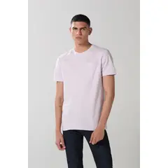 KOAJ - Camiseta en algodón unicolor manga corta con bolsillo Hombre