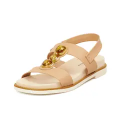 MODARE - SANDALIA PLANA NUDE CRISTAL