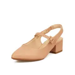 MODARE - TACON BAJO SAFIANO NUDE