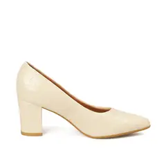 VIZZANO - TACON MEDIO VERNIZ CROCO MARFIL