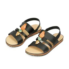 MODARE - SANDALIA PLANA NATURE NEGRO