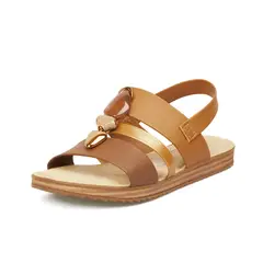 MODARE - SANDALIA PLANA NATURE CAMEL