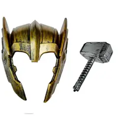 GENERICO - Disfraz De Thor Mascara + Martillo De Los Avengers