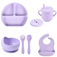 BEBESIT - KIT VAJILLA EN SILICONA PARA BEBE LIBRE DE BPA