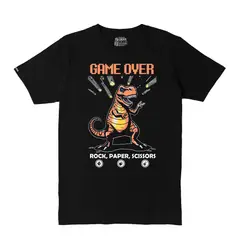 CREACIONES NU CROWN - Camiseta Dinosaurio Game Over Hombre Nu Crown