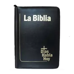 SBC - Biblia Dios Habla Hoy Grande Letra Gigante Imitación Piel Negro Acolchada Código QR