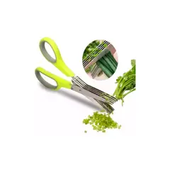 GENERICO - Tijera De Verduras Para Cocina 5 Hojas En Acero Inoxidable