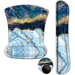 GEF - Apoyamuñecas Teclado Y Mouse Pad Memoria Ergonomica