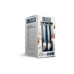DKASA - Juego de Cubiertos de 24 Piezas en Acero Inoxidable A166