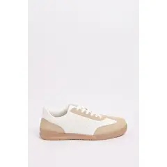 KOAJ - Tenis unicolores casuales con suelas planas y cortes Hombre