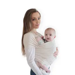 COZYTOS - Fular y porta bebe AJUSTABLE PLUS-Beige- mundo bebe